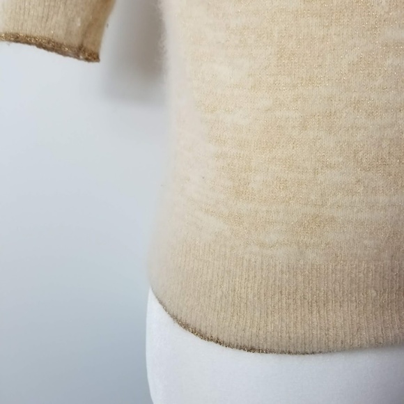 Vintage Angora Blend Cropped Sweater Gold Small - Picture 4 of 7
